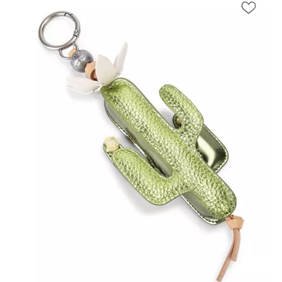 Kurt Geiger Metallic Green Cactus Keychain - Picture 4 of 6